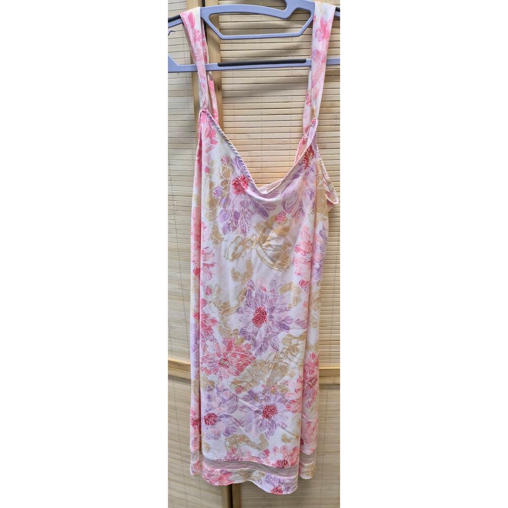 Victoria Secret PINK Floral Chemise XL Pink Slip Dress Lingerie